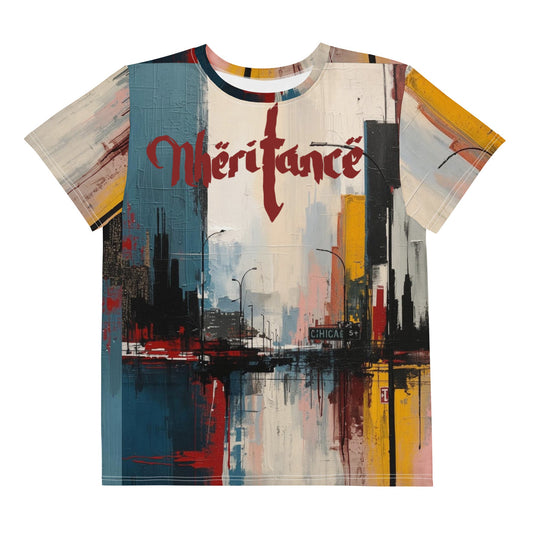 Nheritance Youth Sword T-Shirt – All - Over Artwork Print, Legacy Streetwear Tee - Nheritance